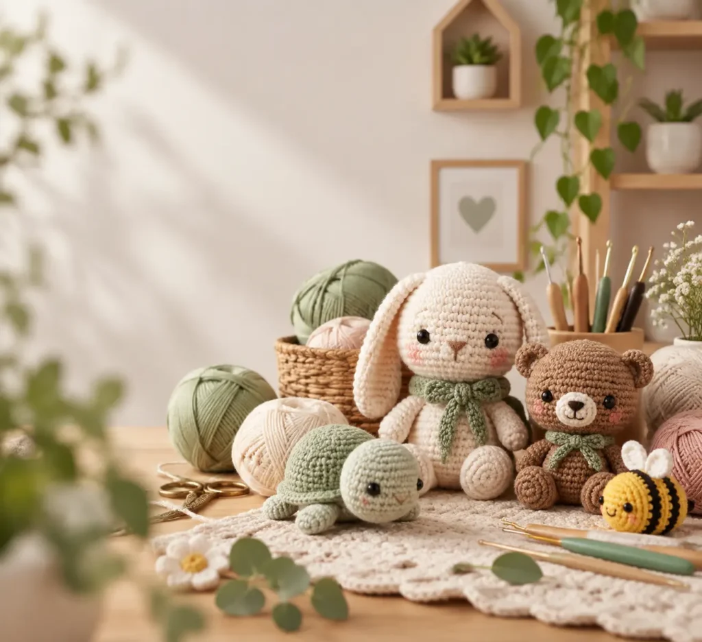 Handmade amigurumi crochet creations from AmiWhimsy